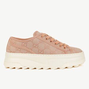 Gucci Pink New Canvas GG Monogram Platform Sneakers